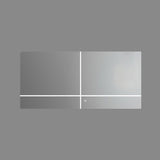 Borderless frosted horizontal mirror