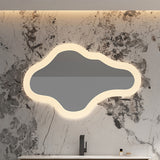 Acrylic edge wrapped cloud shaped mirror